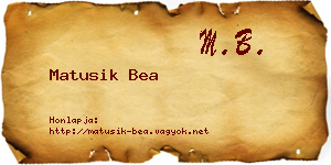 Matusik Bea névjegykártya